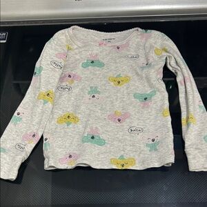 FREE IN BUNDLE Girls 3T pajama top long sleeve cotton koalas